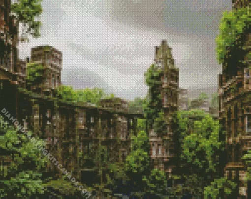 Overgrown City Diamond Painting