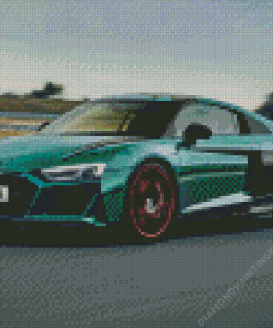 R8 Audi Green Car Diamond Painting