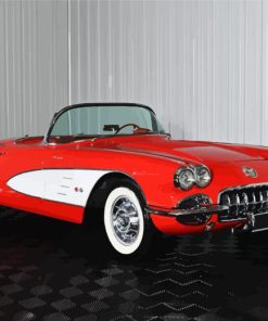 Red Corvette 58 Diamond Painting