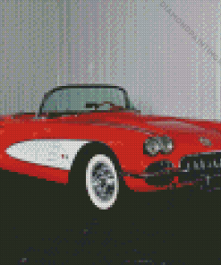 Red Corvette 58 Diamond Painting