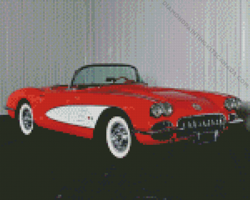 Red Corvette 58 Diamond Painting