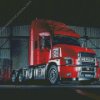 Red Mack Truck Diamond Painting