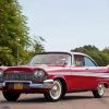 Red Vintage 58 Plymouth Car Diamond Painting