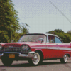 Red Vintage 58 Plymouth Car Diamond Painting