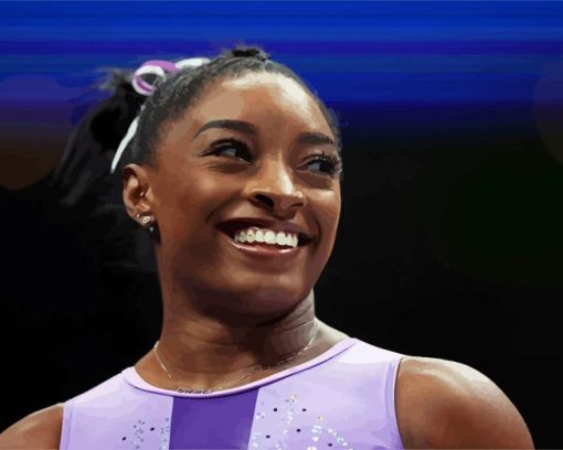 Simone Biles Athlete Diamond Painting