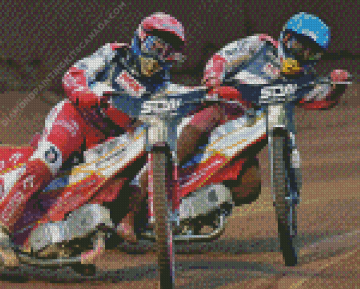 Speedway Motorcycle Racing Diamond Painting