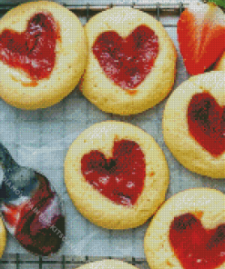 Strawberry Jam Cookies Diamond Painting