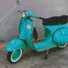 Turquoise Vespa Scooter Diamond Painting