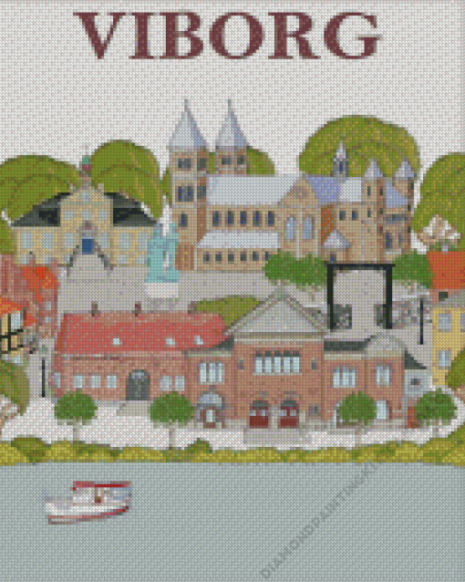 Viborg City Poster Diamond Painting