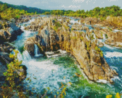 Virginia Great Waterfalls Diamond Painting