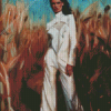 Abstract Girl In A Cornfield Diamond Painting