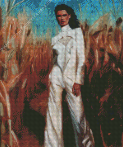 Abstract Girl In A Cornfield Diamond Painting