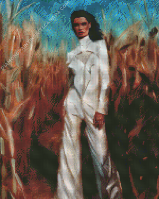 Abstract Girl In A Cornfield Diamond Painting