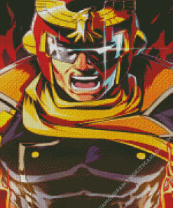 Captain Falcon F Zero Diamond Painting