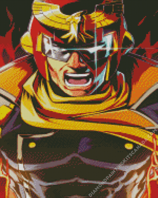 Captain Falcon F Zero Diamond Painting