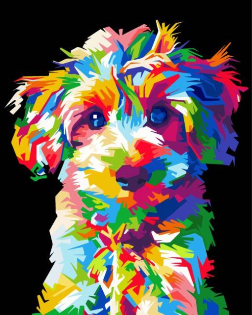 Colorful Pop Art Maltese Diamond Painting