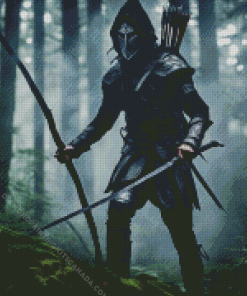 Forest Hooded Archer Diamond Painting