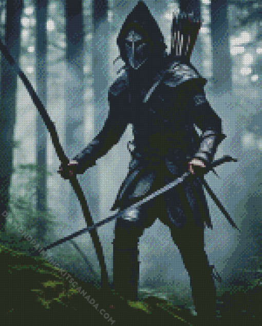 Forest Hooded Archer Diamond Painting