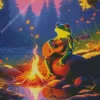 Frog Playing Guitar Diamond Painting