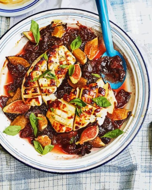 Halloumi Cheese With Fig Jam Diamond Painting