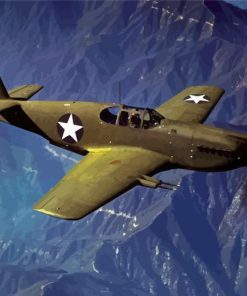 Military P51 Mustang Fighter Diamond Painting