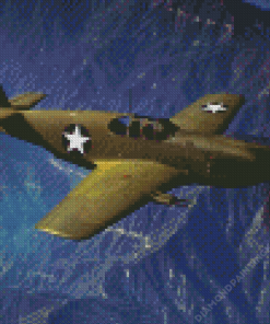 Military P51 Mustang Fighter Diamond Painting