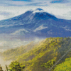 Mount Batur Landscape Diamond Painting