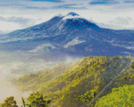 Mount Batur Landscape Diamond Painting