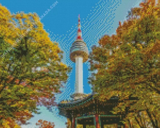 Namsan Tower Diamond Painting