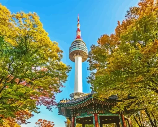 Namsan Tower Diamond Painting