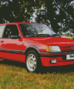 Red 205 GTI Peugeot Diamond Painting