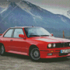 Red BMW E30 With Mountain Diamond Painting