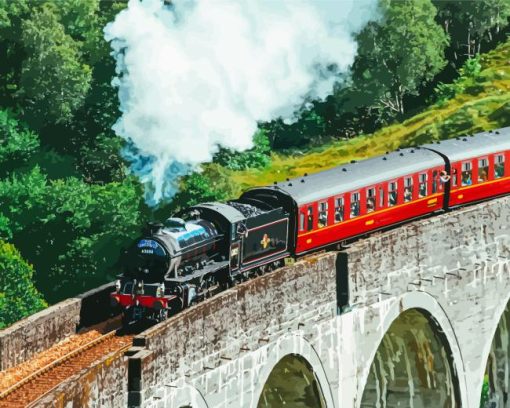 Scotland Hogwarts Express Train Diamond Painting