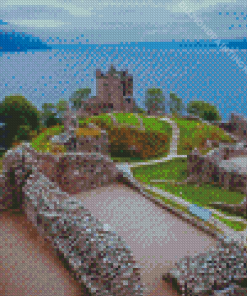 Scotland Urquhart Castle Loch Ness Diamond Painting