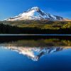 Snowy Mountain With Trillium Lake Diamond Painting