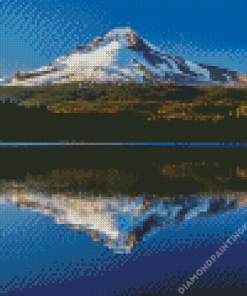 Snowy Mountain With Trillium Lake Diamond Painting