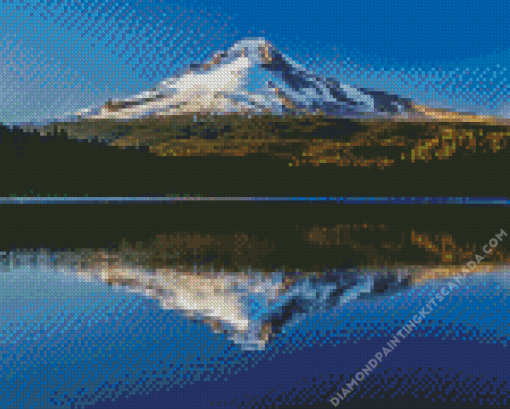 Snowy Mountain With Trillium Lake Diamond Painting