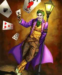 Steampunk Joker with Cards Diamond Painting