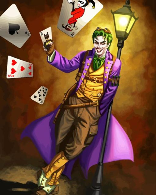 Steampunk Joker with Cards Diamond Painting