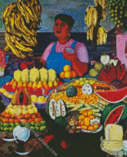 The Fruit Seller Diamond Painting