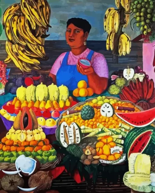 The Fruit Seller Diamond Painting