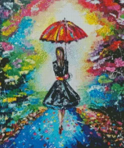 Woman with Umbrella Diamond Painting