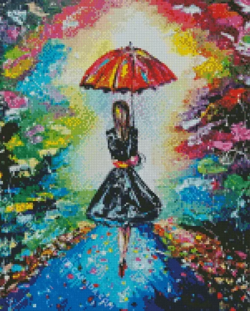 Woman with Umbrella Diamond Painting