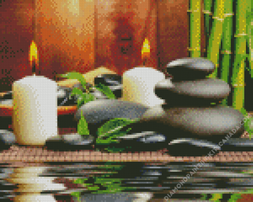 Zen Stones And Candles Diamond Painting