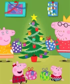 Christmas Peppa Pig Diamond Painting