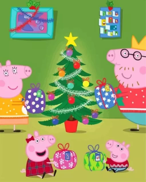 Christmas Peppa Pig Diamond Painting