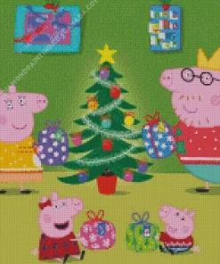 Christmas Peppa Pig Diamond Painting