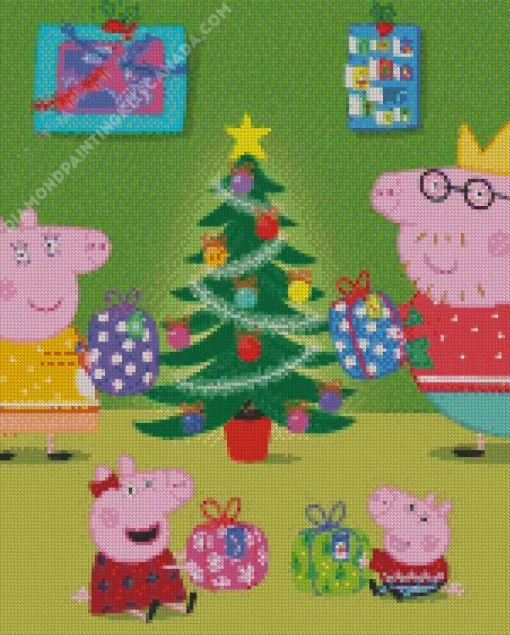 Christmas Peppa Pig Diamond Painting