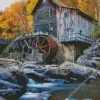 Glade Creek Grist Mill Diamond Painting