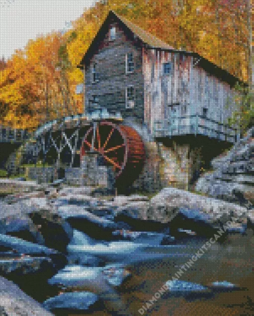 Glade Creek Grist Mill Diamond Painting